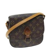 Louis Vuitton Vintage Pre-owned Canvas axelremsvskor Brown, Dam