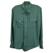 Balmain Pre-owned Pre-owned Silke toppar Green, Dam