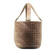 Bottega Veneta Vintage Pre-owned Laeder totevskor Brown, Dam