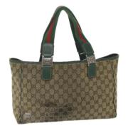 Gucci Vintage Pre-owned Canvas totevskor Beige, Dam