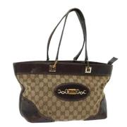 Gucci Vintage Pre-owned Canvas gucci-vskor Beige, Dam