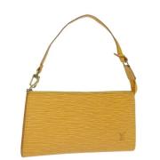 Louis Vuitton Vintage Pre-owned Laeder kuvertvskor Yellow, Dam