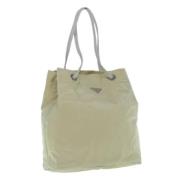 Prada Vintage Pre-owned Nylon totevskor Beige, Dam