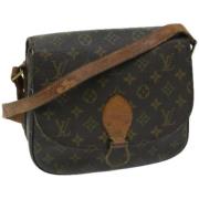 Louis Vuitton Vintage Pre-owned Canvas axelremsvskor Brown, Dam