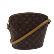 Louis Vuitton Vintage Pre-owned Canvas axelremsvskor Brown, Dam