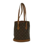 Louis Vuitton Vintage Pre-owned Canvas axelremsvskor Brown, Dam