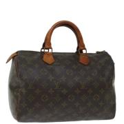 Louis Vuitton Vintage Pre-owned Canvas handvskor Brown, Dam