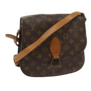 Louis Vuitton Vintage Pre-owned Canvas axelremsvskor Brown, Dam