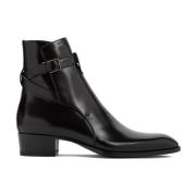 Saint Laurent Bruna Ankelboots med Spännen Brown, Herr