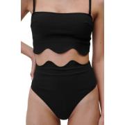 Undress Code Volang Högmidjade Bikiniunderdel Black, Dam