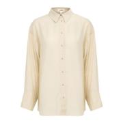 Soaked in Luxury Elegant Skjortblus Oatmeal Beige, Dam