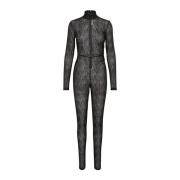 Gestuz Svart Jumpsuit Byxor Elegant Slim-Fit Black, Dam