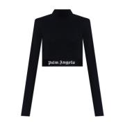 Palm Angels Top med Logo Black, Dam