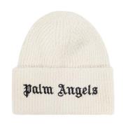 Palm Angels Keps med broderad logotyp Beige, Dam