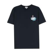 Woolrich Blå Melton T-shirt Blue, Herr