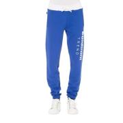 Baldinini Bl Lace-Up Sporty Cotton Pants Blue, Herr