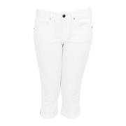 Burberry Vit Denim Jeans för Stiligt Utseende White, Dam