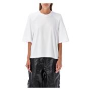 Isabel Marant Vit T-shirt Oversized Crew Neck White, Dam