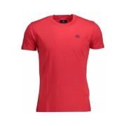 La Martina Elegant Rosa Broderad Rundhals T-shirt Red, Herr