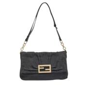 Fendi Vintage Pre-owned Canvas axelremsvskor Black, Dam