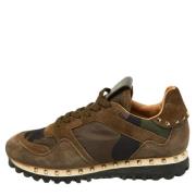 Valentino Vintage Pre-owned Tyg sneakers Brown, Dam