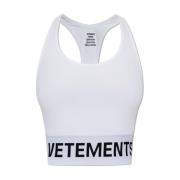 Vetements Sports Top White, Dam