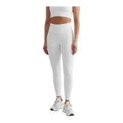 Aim'n White Ribbed Seamless Tights White, Dam