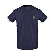 Aquascutum Blå Bomull Logo T-shirt Blue, Herr