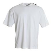 Balenciaga Vit T-shirt i bomullsjersey med rund hals White, Herr