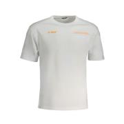 K-Way Bomull T-shirt med tryck logo White, Dam