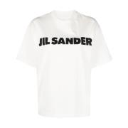 Jil Sander Logo T-shirt White, Dam