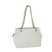 Chanel Vintage Pre-owned Laeder chanel-vskor White, Dam