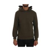 Daniele Alessandrini Grön Hoodie Bomull Elegant Stil Green, Herr