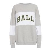 Ball Sportig Sweatshirt med Smart Broderi Gray, Dam