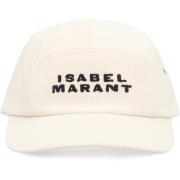 Isabel Marant Kontrasterande Logo Baseballkeps Beige, Dam