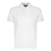 K-Way Vit Polo Skjorta med Logopatch White, Herr