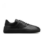 Tod's Svart Vintage Läder Sneakers Black, Herr