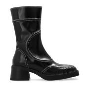 Miista ‘Malene’ ankelboots med klack Black, Dam