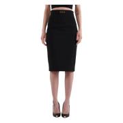 Elisabetta Franchi Pencil Skirts Black, Dam