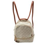 Michael Kors Pre-owned Pre-owned Belagd canvas ryggsckar White, Dam