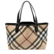 Burberry Vintage Pre-owned Belagd canvas totevskor Beige, Dam