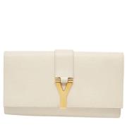 Yves Saint Laurent Vintage Pre-owned Laeder kuvertvskor White, Dam