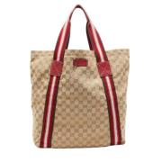 Gucci Vintage Pre-owned Canvas totevskor Beige, Dam