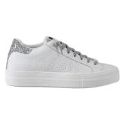 P448 Vita Läder Glitter Sneakers White, Dam