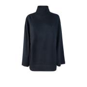 Elisabetta Franchi Cashmere Dolcevita Sweater Svart Black, Dam