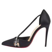 Christian Louboutin Pre-owned Pre-owned Satin klackskor Black, Dam