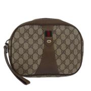 Gucci Vintage Pre-owned Laeder kuvertvskor Beige, Dam