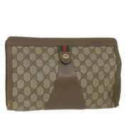 Gucci Vintage Pre-owned Canvas kuvertvskor Beige, Dam