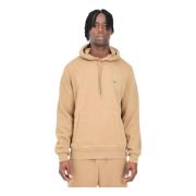 Lacoste Beige Hoodie Sweater Casual Höst Vinter Beige, Herr