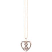 THOMAS SABO Infinity Heart Pavé Halsband Roséguld Yellow, Dam